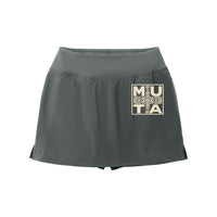 Skort Muta à logo géométrique coloris Iron Grey, vu de face