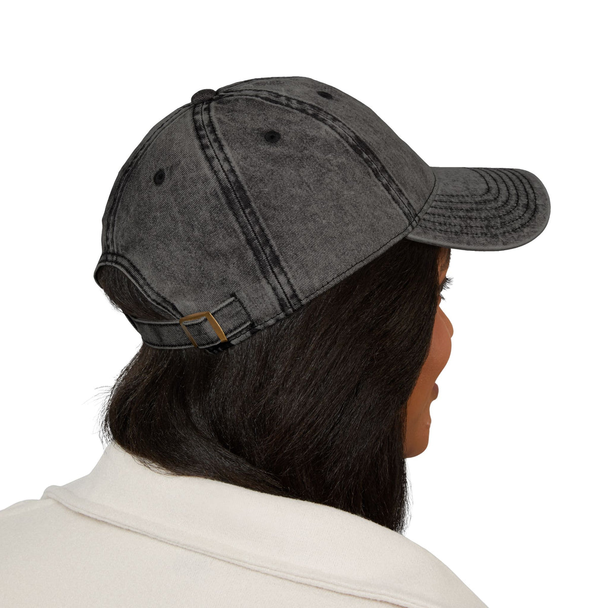 Casquette dad Muta en twill de coton lavé, vue de côté