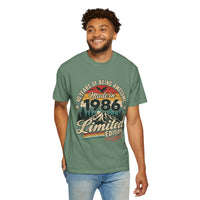 T-shirt « Made in 1986 » Muta coloris Light Green, porté de face