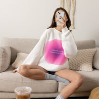 Sweat-shirt Muta aquarelle rose, porté de face