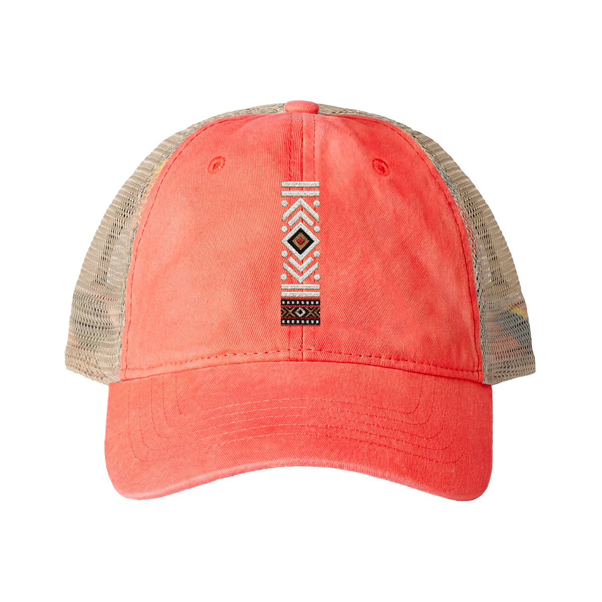 Casquette femme délavée dos filet Muta, coloris Sherbet / Stripes