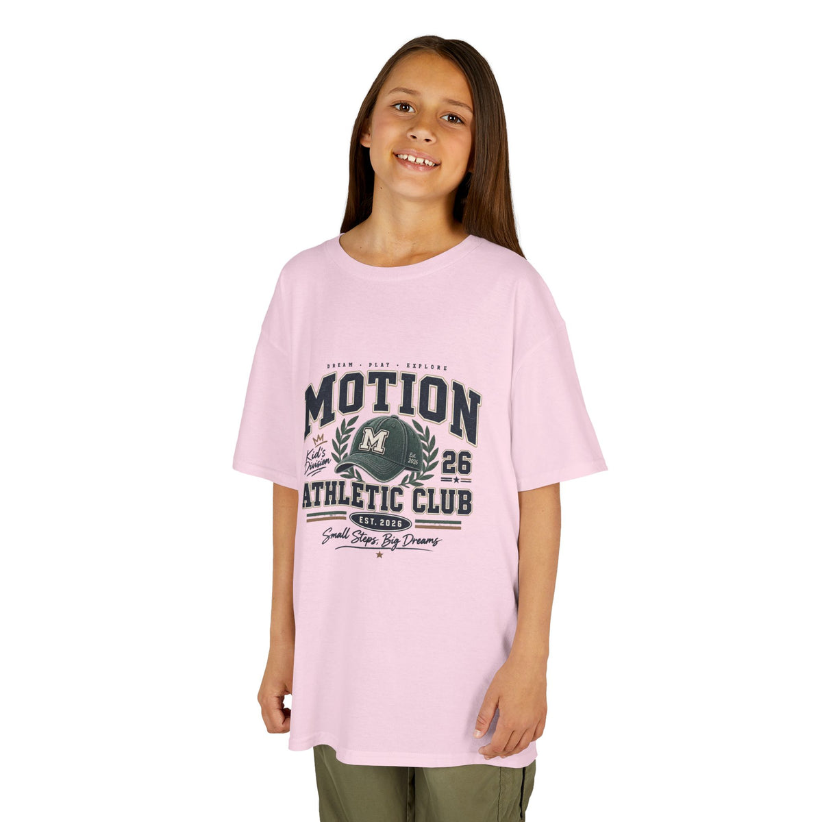 T-shirt enfant « Athletic Club Motion » Muta, détail du tissu