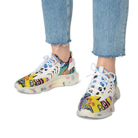 Baskets Muta en maille imprimé pop art, semelle noire