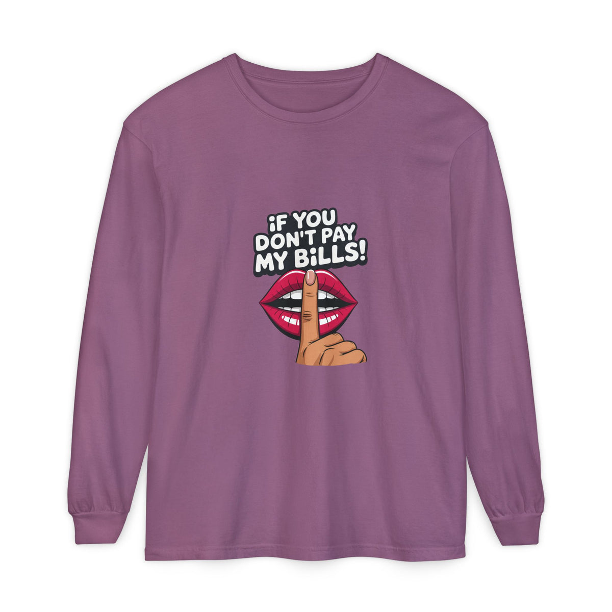 Tee manches longues « If You Don’t Pay My Bills » Muta, coloris Berry
