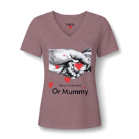 T-shirt col V « Always My Mummy » Muta, vue de trois quarts