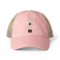 Casquette femme délavée dos filet Muta, coloris Dusty Pink / Floral