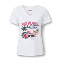 T-shirt col V Muta, coupe décontractée féminine