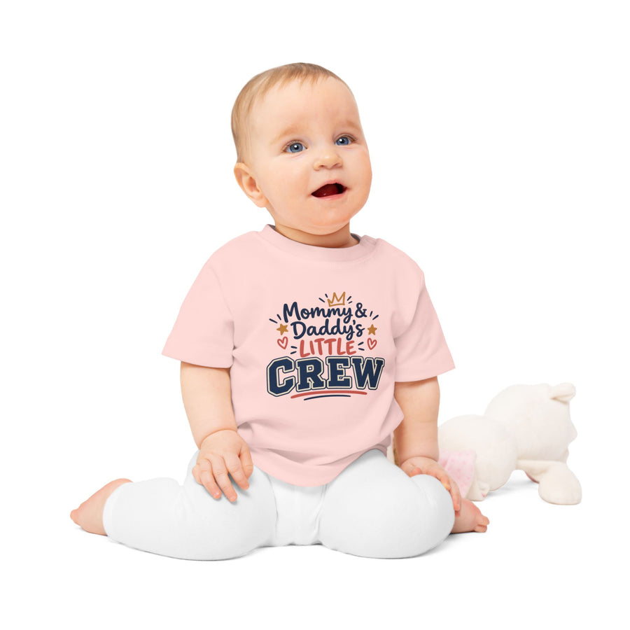 T-shirt bébé « Mommy & Daddy's Little Crew » Muta coloris Powder Pink