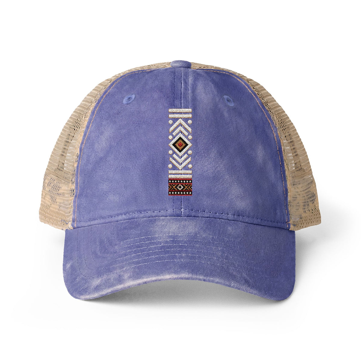 Casquette femme délavée dos filet Muta, coloris Violet / Floral / Khaki