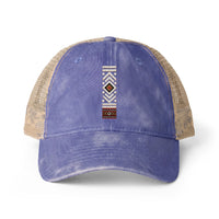Casquette femme délavée dos filet Muta, coloris Violet / Floral / Khaki
