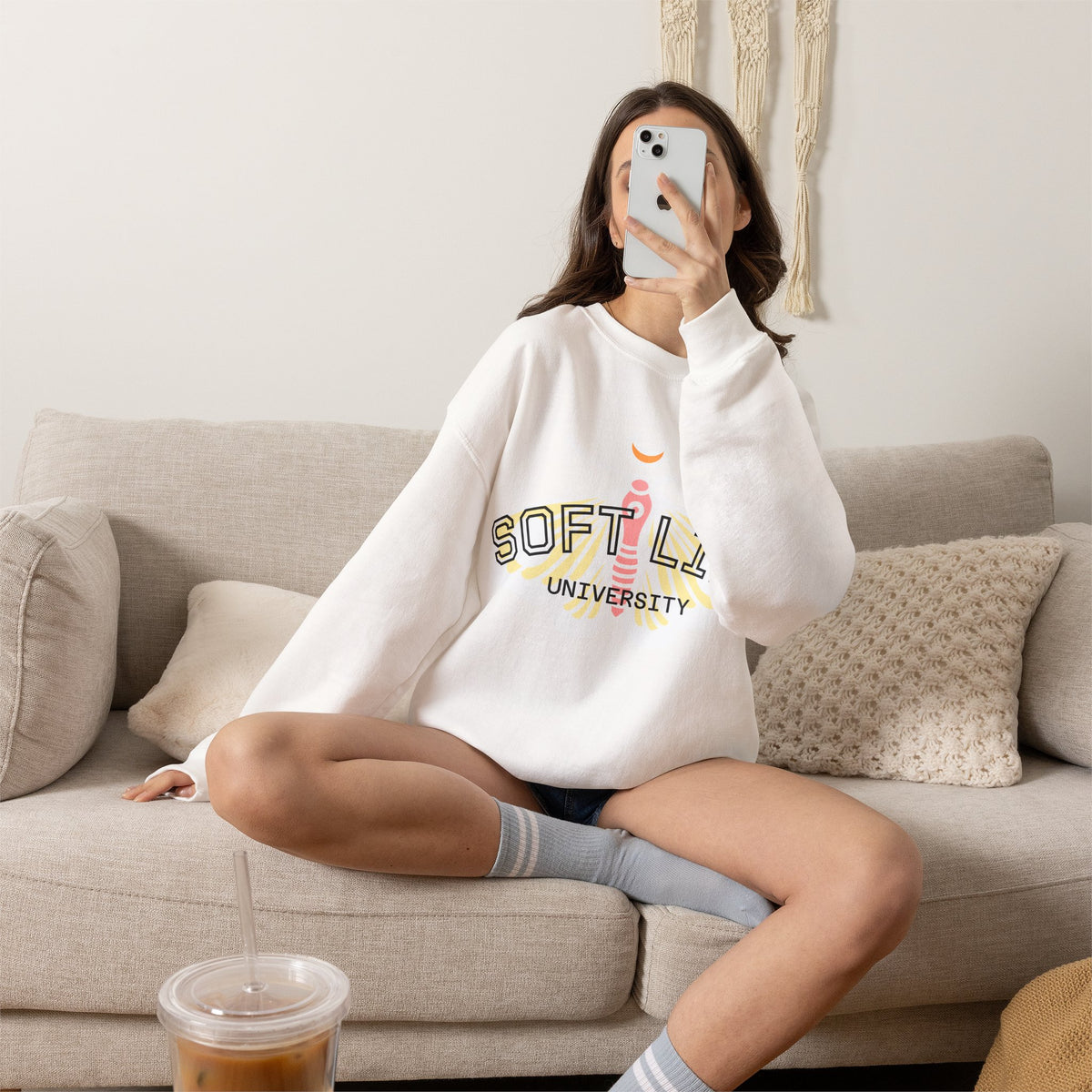 Soft Life University Crewneck Sweatshirt