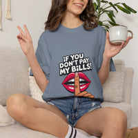 T-shirt « If You Don't Pay My Bills » Muta, détail de l'imprimé