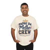 T-shirt « Papai da Melhor Crew » Muta coloris Natural, porté de face