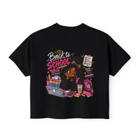 T-shirt boxy « Functioning? Yeah…Barely » Muta, détail des coutures d'épaule