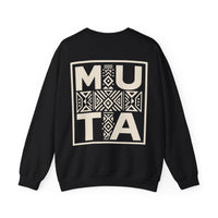 Sweat-shirt « MUTA Tribal Cross » coloris Black, porté de face