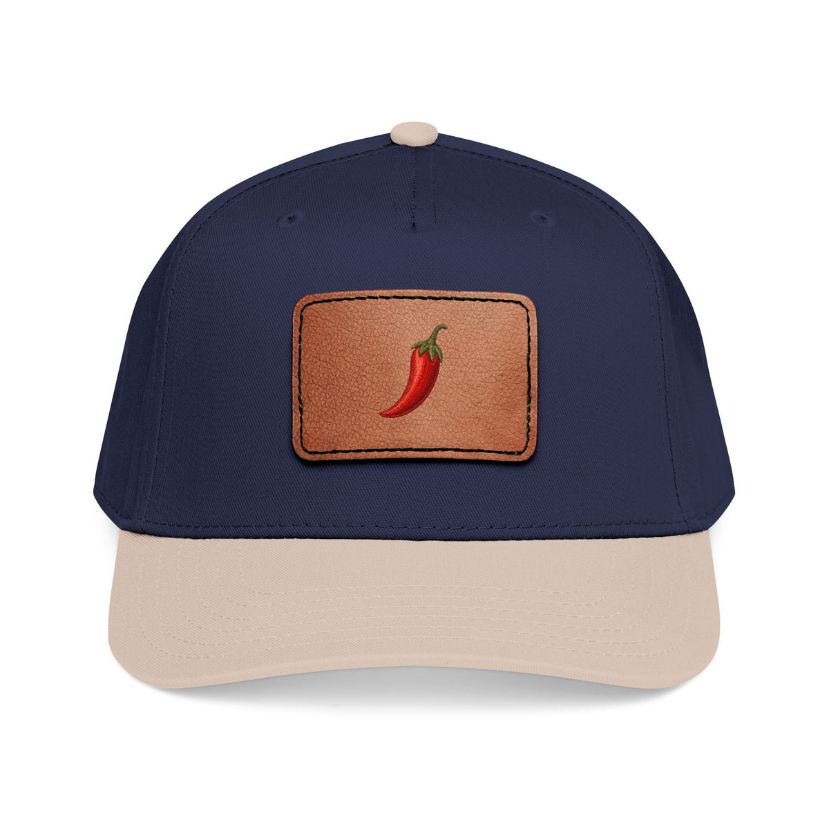 Casquette Muta coloris Neon Orange et patch marron clair