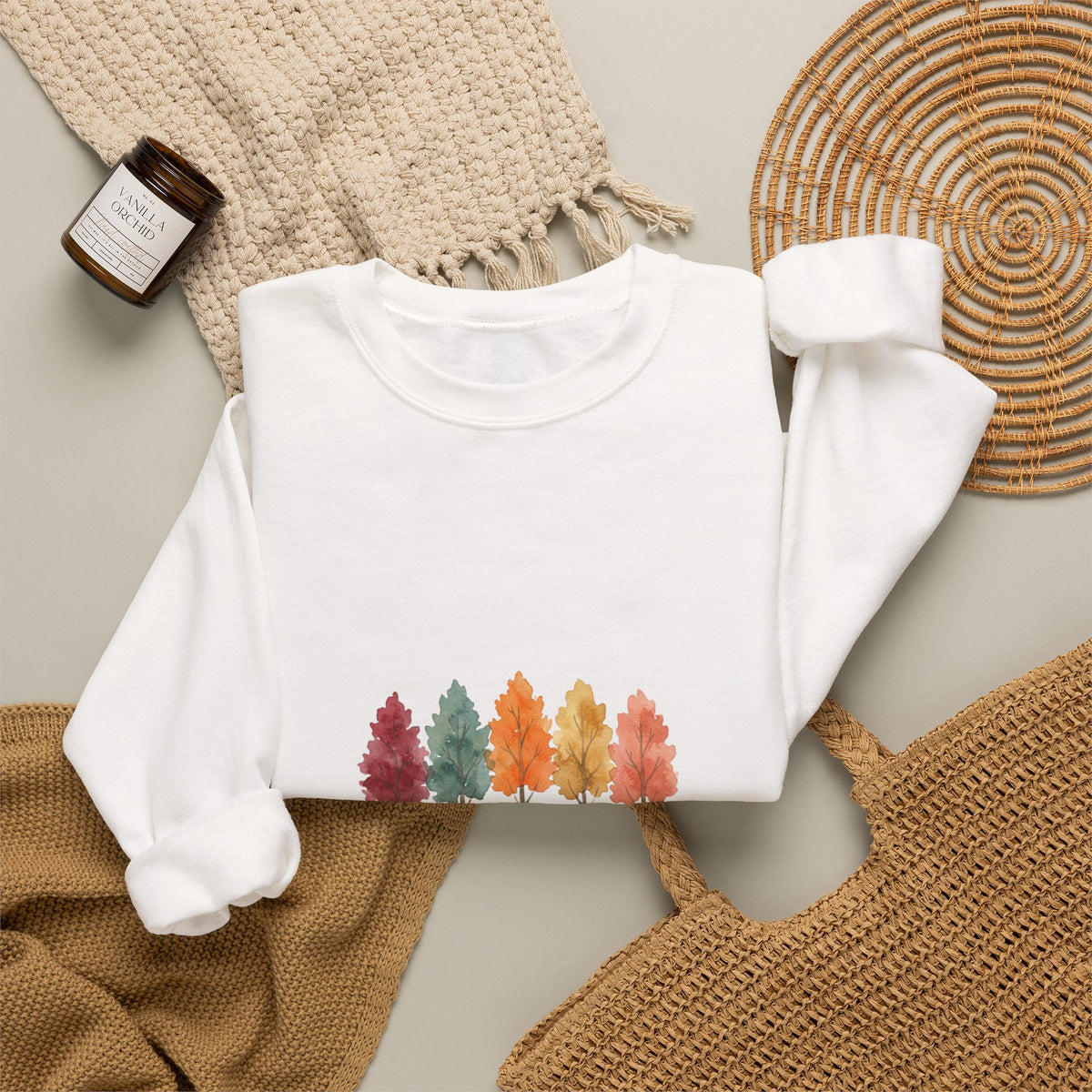 Sweat-shirt « Fall Trees » Muta, vue de trois quarts