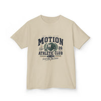 T-shirt enfant « Athletic Club Motion » Muta, détail de l'imprimé rétro