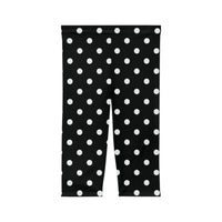 Legging capri Muta noir à pois blancs, mise à plat vue de dos