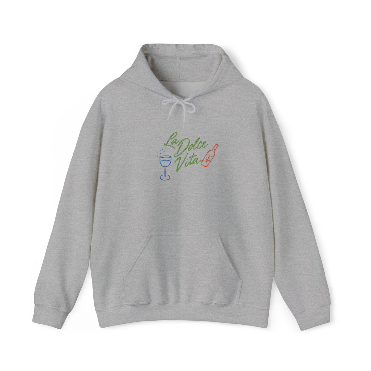 Hoodie brodé « La Dolce Vita » Muta, coloris Sport Grey