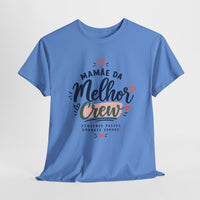 T-shirt « Mamãe da Melhor Crew » Muta coloris Carolina Blue, porté de face