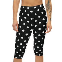Legging capri Muta noir à pois blancs porté, visuel 3
