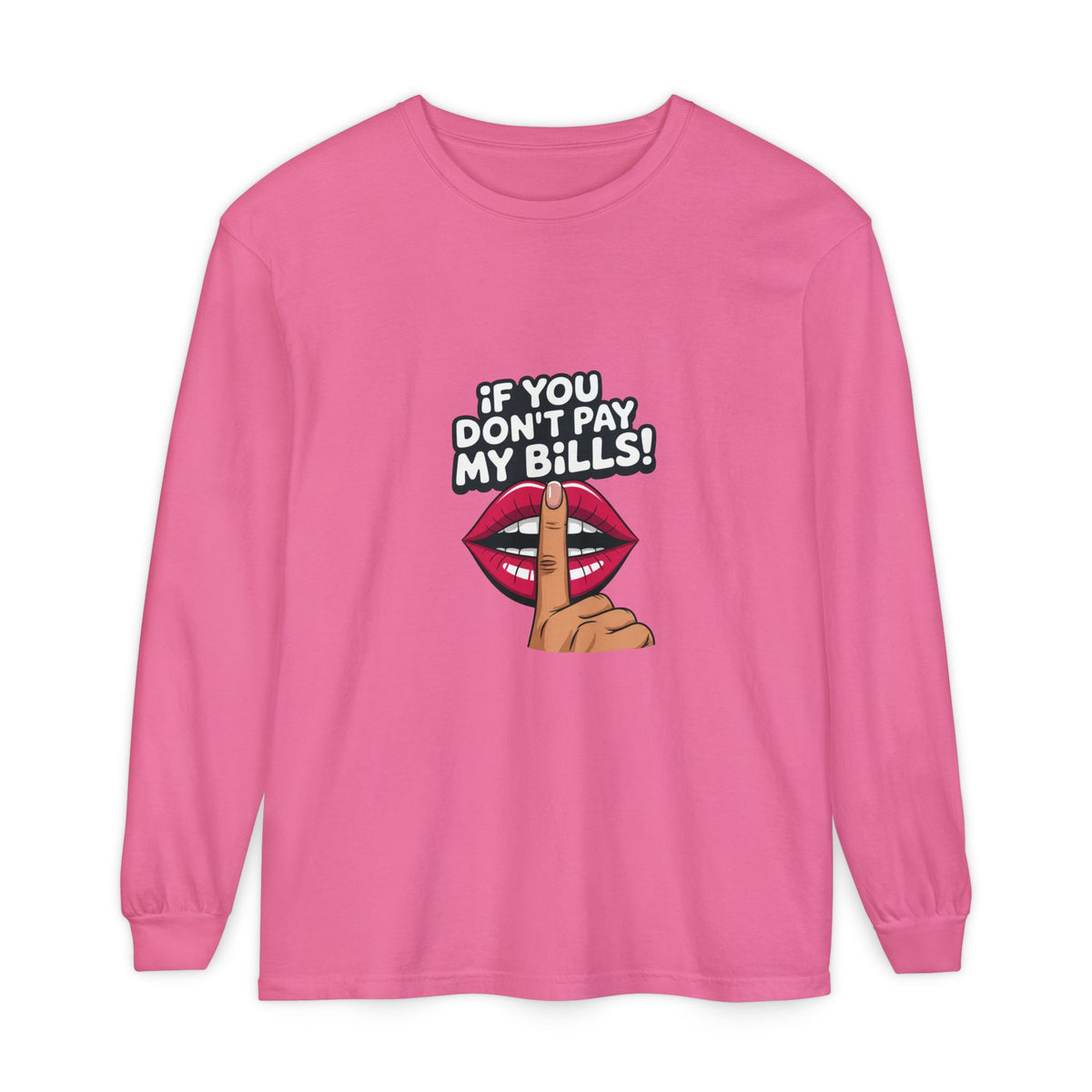 Tee manches longues « If You Don’t Pay My Bills » Muta, coloris Crunchberry