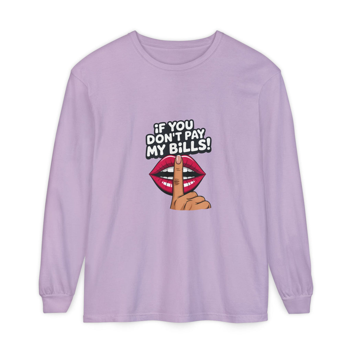 Tee manches longues « If You Don’t Pay My Bills » Muta, coloris Orchid