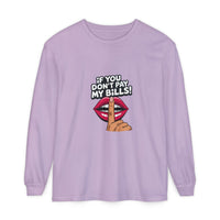 Tee manches longues « If You Don’t Pay My Bills » Muta, coloris Orchid