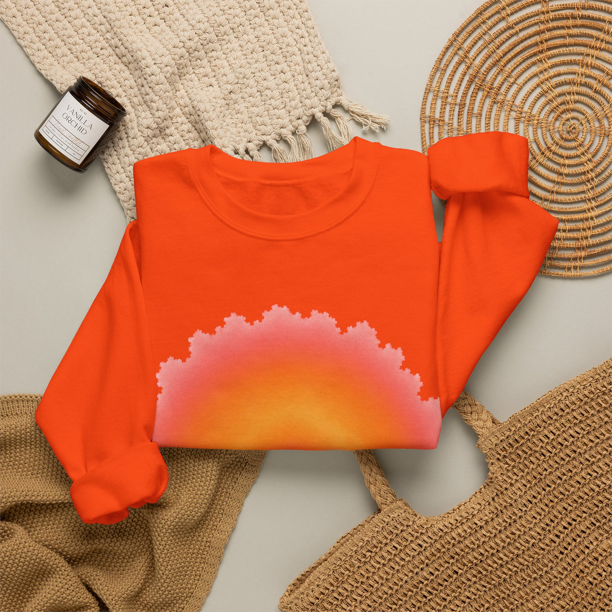 Sweat-shirt « My Body Is Tea » Muta, détail du molleton