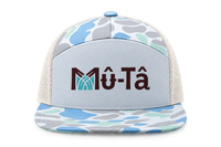 Casquette trucker Muta « Mû-Tâ » coloris camouflage Saltwater Duck et gris glace