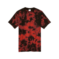 T-shirt tie-dye Crystal Muta, détail du motif teint à la main