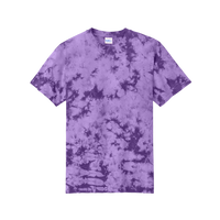 T-shirt tie-dye Crystal Muta, col rond côtelé