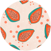 Trousse longue Papaya Muta, détail de la fermeture