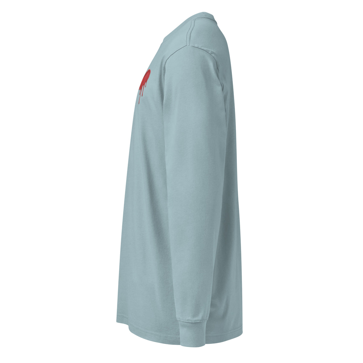 T-shirt manches longues « Minimalist Halloween » Muta coloris Agave, vue de profil
