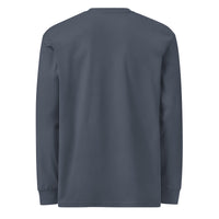 T-shirt manches longues « Minimalist Halloween » Muta coloris Harbor Blue, vue de dos