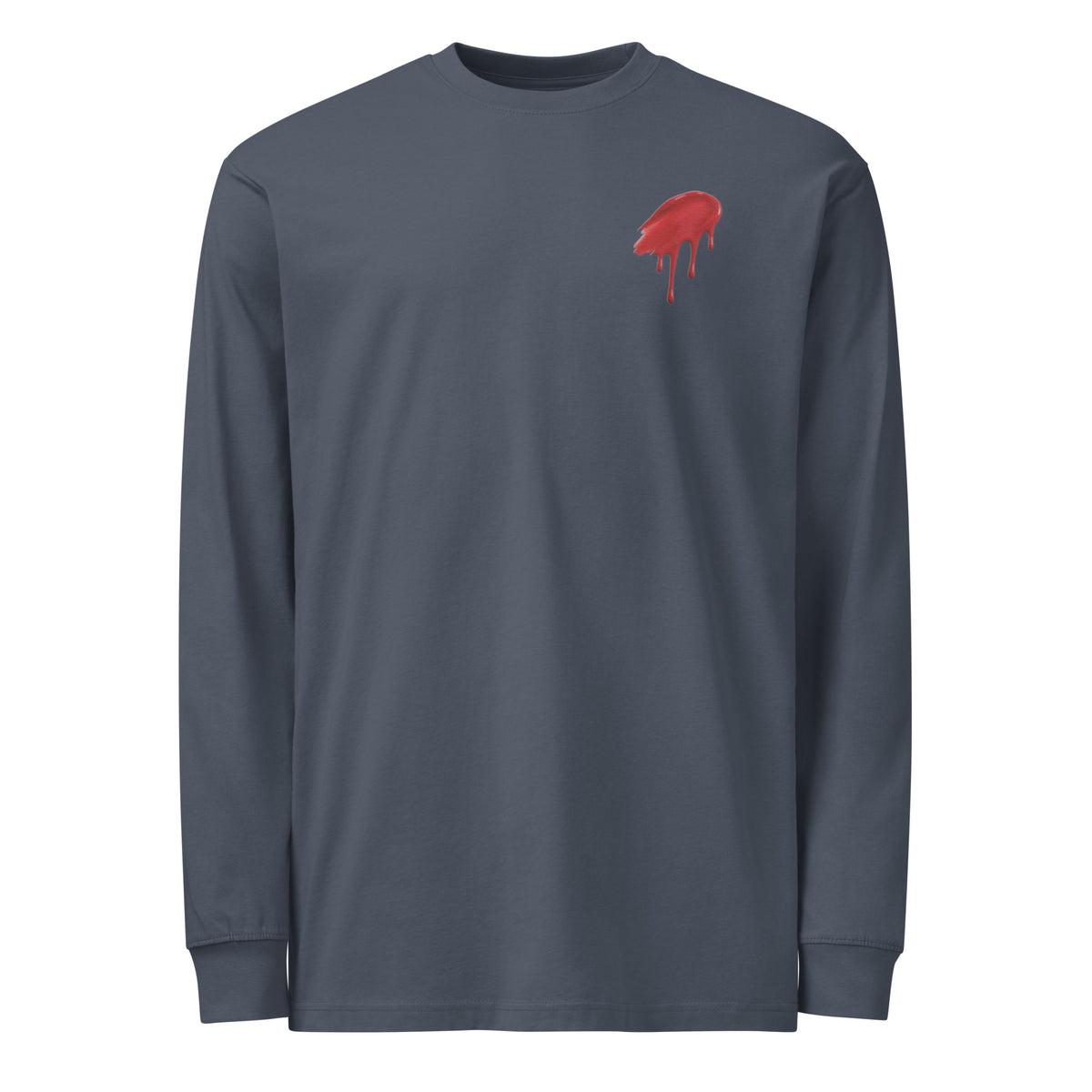 T-shirt manches longues « Minimalist Halloween » Muta coloris Harbor Blue, vue de face
