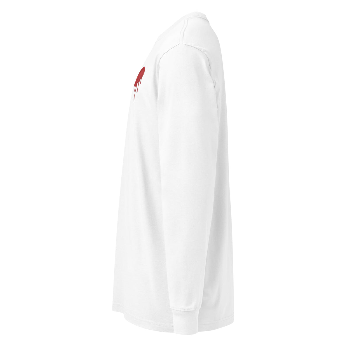 T-shirt manches longues « Minimalist Halloween » Muta coloris White, vue de profil