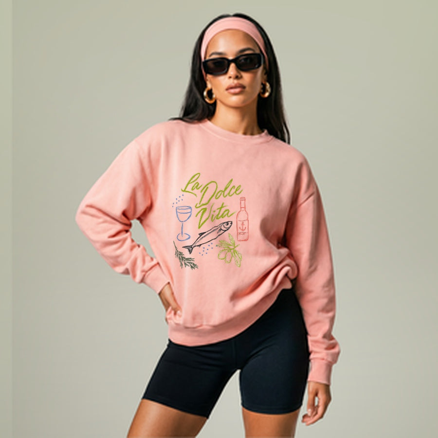 Sweat « La Dolce Vita » Muta, coloris Salmon