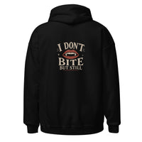 Sweat à capuche « I don't bite » Muta coloris Black, vue de dos