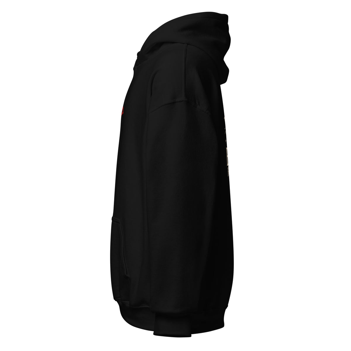 Sweat à capuche « I don't bite » Muta coloris Black, vue de profil