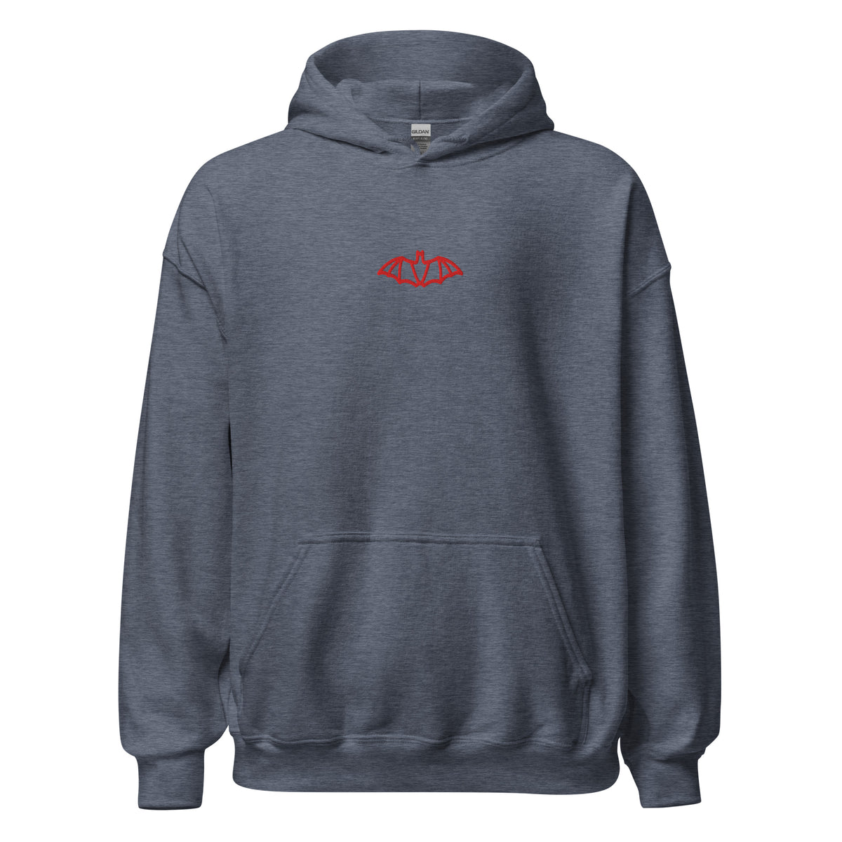 Sweat à capuche « I don't bite » Muta coloris Heather Sport Dark Navy, vue de face
