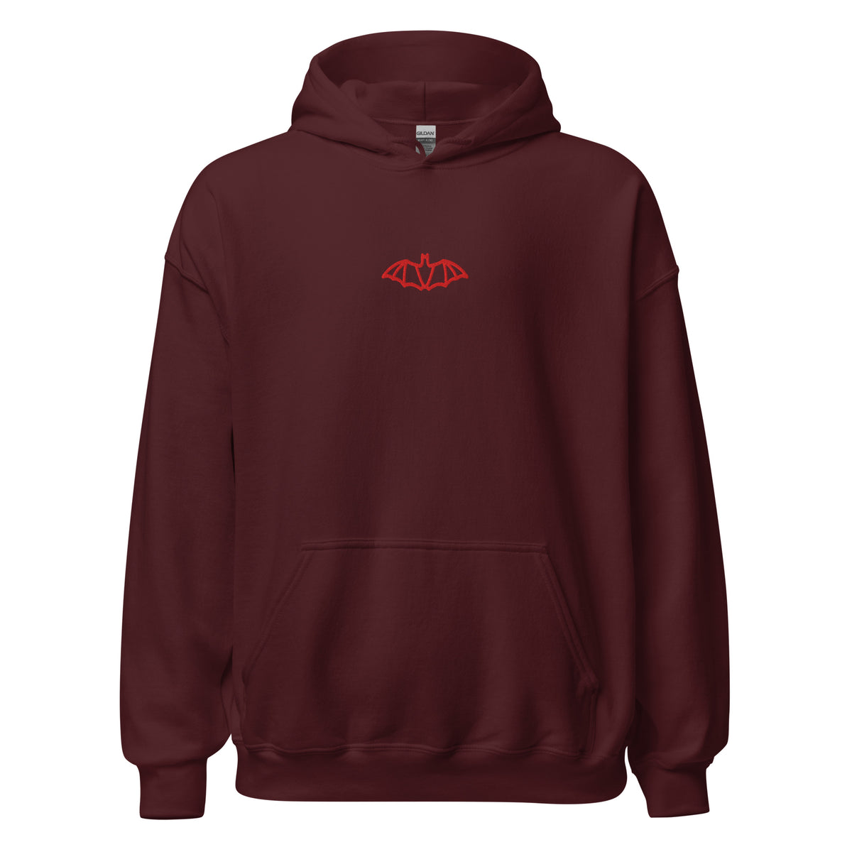 Sweat à capuche « I don't bite » Muta coloris Maroon, vue de face