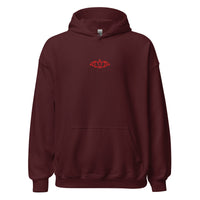 Sweat à capuche « I don't bite » Muta coloris Maroon, vue de face