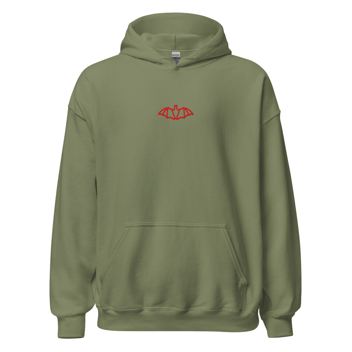 Sweat à capuche « I don't bite » Muta coloris Military Green, vue de face