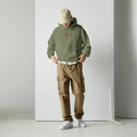 Sweat à capuche « I don't bite » Muta coloris Military Green, vue de face alternative