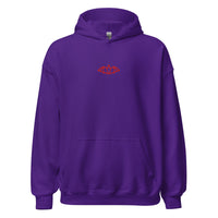 Sweat à capuche « I don't bite » Muta coloris Purple, vue de face