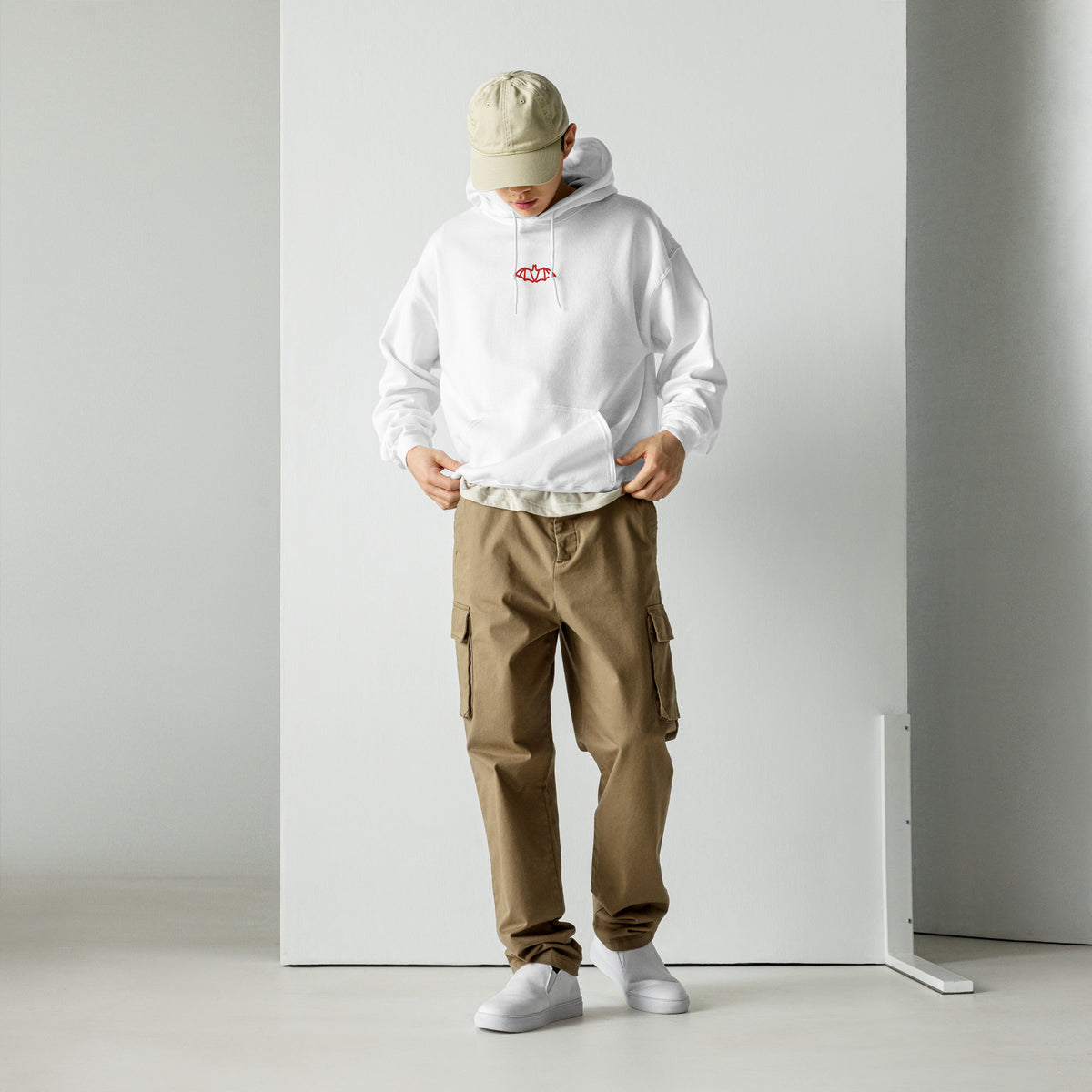 Sweat à capuche « I don't bite » Muta coloris White, vue de face alternative
