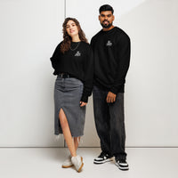 Sweat-shirt unisexe Muta coloris Black, troisième visuel de face