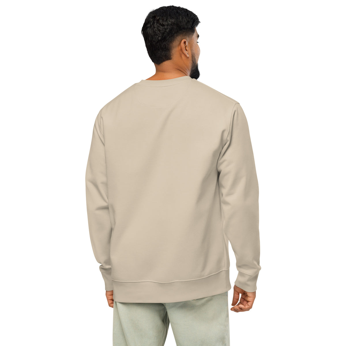 Sweat-shirt unisexe Muta coloris Desert Dust, vue de dos